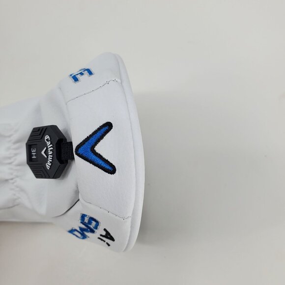 Callaway AI Smoke Paradym White and Blue Embroidered Club Headcover - Picture 7 of 9